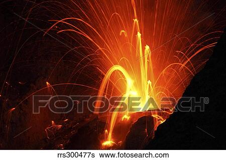 Strombolian type eruption of Batu Tara volcano, Indonesia. View Large Photo Image Stock Photograph - Strombolian type eruption of Batu Tara volcano, Indonesia.. Fotosearch