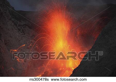 Strombolian type eruption of Batu Tara volcano, Indonesia. View Large Photo Image Stock Photograph - Strombolian type eruption of Batu Tara volcano, Indonesia.. Fotosearch