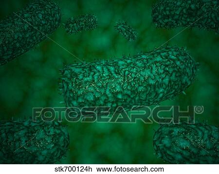 Drawing - Stylized rabies virus particles.. Fotosearch