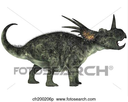 Styracosaurus, a herbivorous ceratopsian dinosaur. View Large Illustration Stock Illustration - Styracosaurus, a herbivorous ceratopsian dinosaur.. Fotosearch