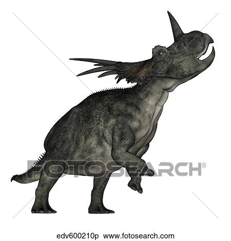 Styracosaurus dinosaur roaring. View Large Illustration Stock Illustration - Styracosaurus dinosaur roaring.. Fotosearch