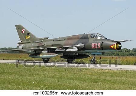 Sukhoi Su-22M Fitter from the Polish Air Force. View Large Photo Image Picture - Sukhoi Su-22M Fitter from the Polish Air Force.. Fotosearch
