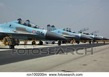 Sukhoi Su-30 aircraft from the Indian Air Force at Istres Air Base. View Large Photo Image Picture - Sukhoi Su-30 aircraft from the Indian Air Force at Istres Air Base.. Fotosearch