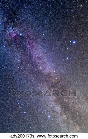 Stock Photograph - Summer Triangle area of the northern summer Milky Way.. Fotosearch