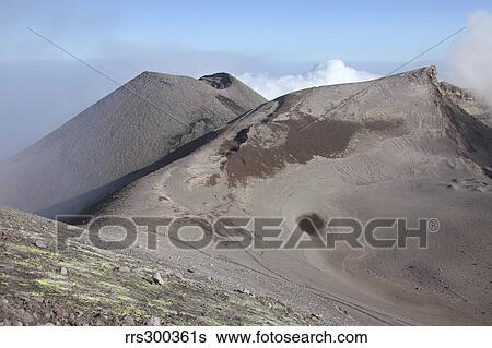 Stock Photograph - Summit region of Mount Etna volcano, Sicily, Italy.. Fotosearch