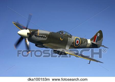 Supermarine Spitfire Mk. XVIII fighter warbird. View Large Photo Image Picture - Supermarine Spitfire Mk. XVIII fighter warbird.. Fotosearch