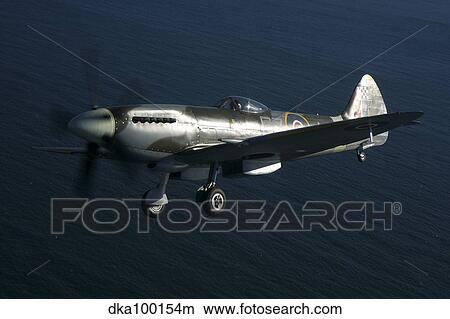 Supermarine Spitfire Mk. XVIII fighter warbird. View Large Photo Image Picture - Supermarine Spitfire Mk. XVIII fighter warbird.. Fotosearch