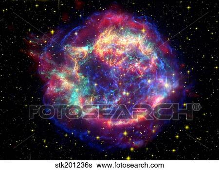 Stock Photograph - Supernova remnant Cassiopeia A.. Fotosearch