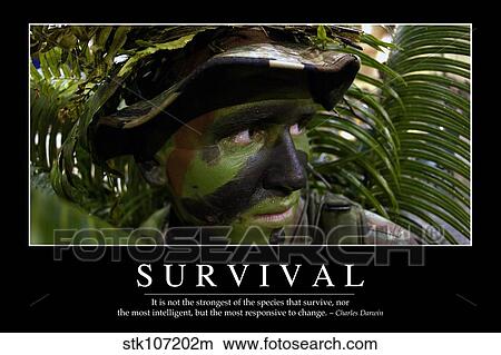 Survival: Inspirational Quote and Motivational Poster View Large Photo Image Picture - Survival: Inspirational Quote and Motivational Poster. Fotosearch