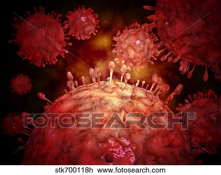 Swine influenza virus. View Large Illustration Drawing - Swine influenza virus.. Fotosearch