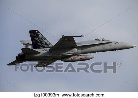 Swiss Air Force F-18C Hornet used for Air Policing. View Large Photo Image Picture - Swiss Air Force F-18C Hornet used for Air Policing.. Fotosearch