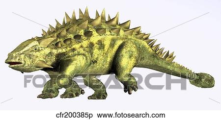 Stock Illustration - Talarurus dinosaur from the Cretaceous Period.. Fotosearch