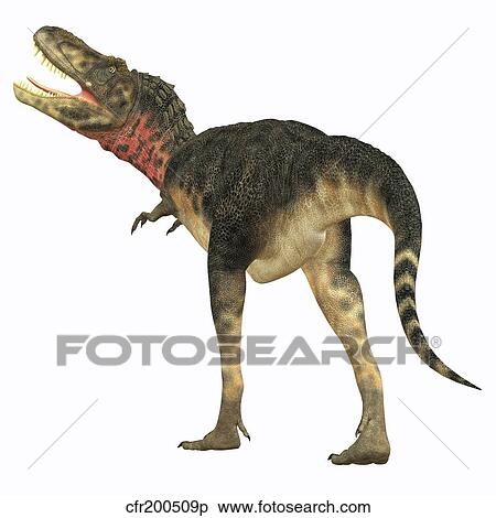 Tarbosaurus dinosaur, rear view. View Large Illustration Stock Illustration - Tarbosaurus dinosaur, rear view.. Fotosearch
