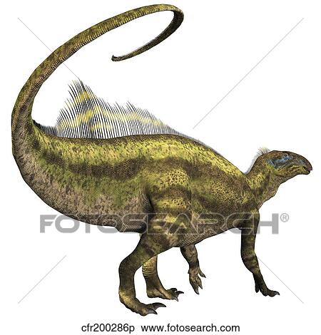 Stock Illustration - Tenontosaurus dinosaur from the Cretaceous Period.. Fotosearch