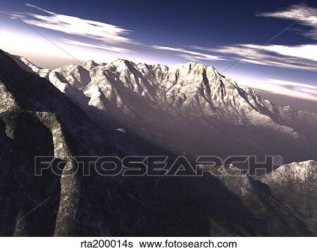 Terragen render of Kitt Peak, Arizona, USA. View Large Illustration Stock Illustration - Terragen render of Kitt Peak, Arizona, USA.. Fotosearch