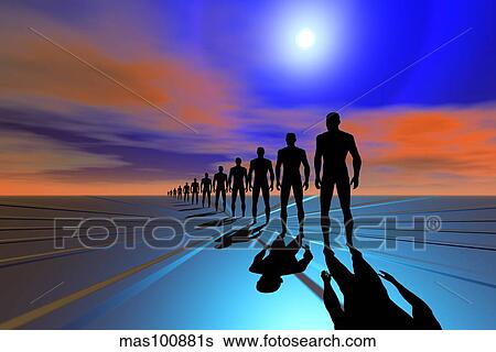 The advancement of robotics and cloning. View Large Illustration Stock Illustration - The advancement of robotics and cloning.. Fotosearch