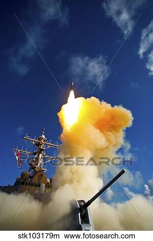 The Aegis-class destroyer USS Hopper launching a standard missile 3 Blk IA in Kauai, Hawaii. View Large Photo Image Picture - The Aegis-class destroyer USS Hopper launching a standard missile 3 Blk IA in Kauai, Hawaii. . Fotosearch
