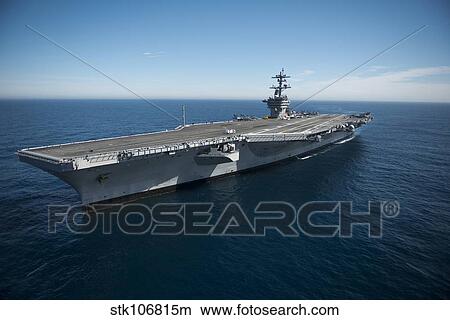 The aircraft carrier USS Carl Vinson in the Pacific Ocean. View Large Photo Image Picture - The aircraft carrier USS Carl Vinson in the Pacific Ocean.. Fotosearch
