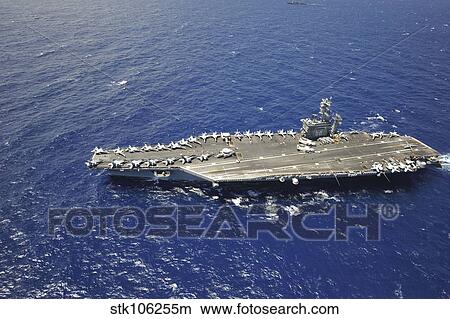 Picture - The aircraft carrier USS Nimitz.. Fotosearch