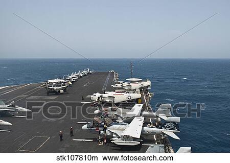 The aircraft carrier USS Nimitz transits the Red Sea. View Large Photo Image Picture - The aircraft carrier USS Nimitz transits the Red Sea.. Fotosearch