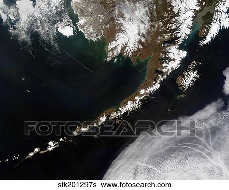 The Aleutian Islands and the Alaskan peninsula. View Large Photo Image Stock Photograph - The Aleutian Islands and the Alaskan peninsula.. Fotosearch