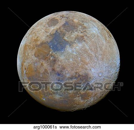 The almost full Moon in color. View Large Photo Image Stock Photograph - The almost full Moon in color.. Fotosearch