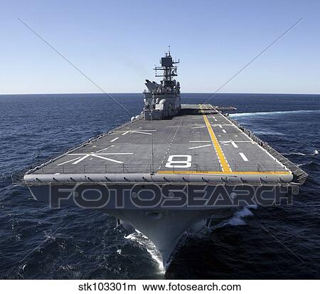 Picture - The amphibious assault ship USS Makin Island in the Gulf of Mexico.. Fotosearch