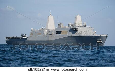 The amphibious transport dock ship USS New Orleans. View Large Photo Image Picture - The amphibious transport dock ship USS New Orleans.. Fotosearch