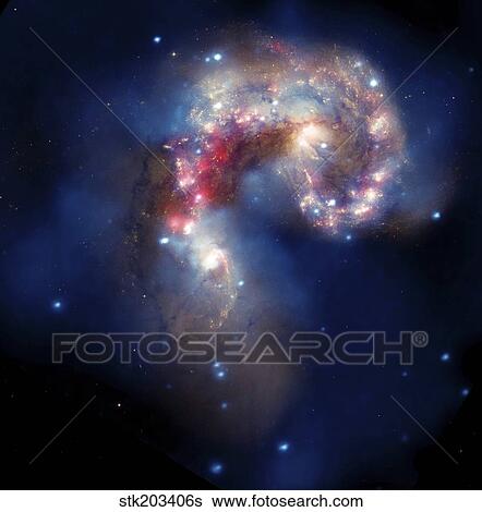 The Antennae Galaxies View Large Photo Image Stock Photograph - The Antennae Galaxies. Fotosearch