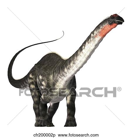 Stock Illustration - The Apatosaurus dinosaur was a herbivore of the Jurassic Era.. Fotosearch