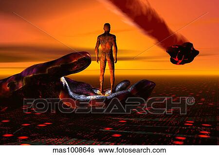 Stock Illustration - The beginning and end of humanity.. Fotosearch