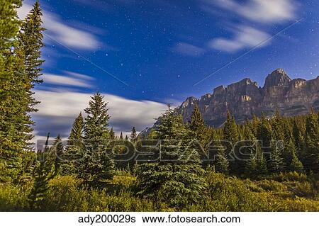 The Big Dipper over Castle Mountain, Banff National Park, Canada. View Large Photo Image Stock Photograph - The Big Dipper over Castle Mountain, Banff National Park, Canada.. Fotosearch