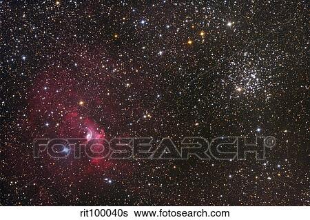 The Bubble Nebula View Large Photo Image Stock Photograph - The Bubble Nebula. Fotosearch
