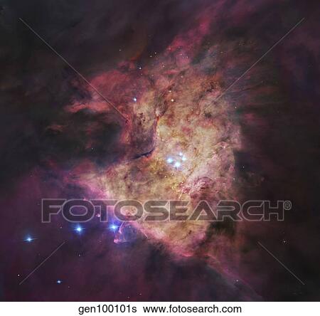 The center of the Orion Nebula, known as the Trapezium Cluster. View Large Photo Image Stock Photograph - The center of the Orion Nebula, known as the Trapezium Cluster.. Fotosearch