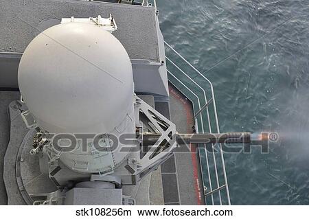 The close-in weapons system during a live fire exercise aboard USS Harry S. Truman. View Large Photo Image Picture - The close-in weapons system during a live fire exercise aboard USS Harry S. Truman.. Fotosearch