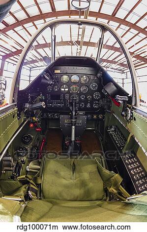 The cockpit of a P-51 Mustang. View Large Photo Image Picture - The cockpit of a P-51 Mustang.. Fotosearch