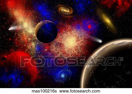 Stock Illustration - The cosmos is a place of outstanding natural beauty and wonder.. Fotosearch