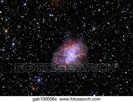 The Crab Nebula View Large Photo Image Stock Photograph - The Crab Nebula. Fotosearch