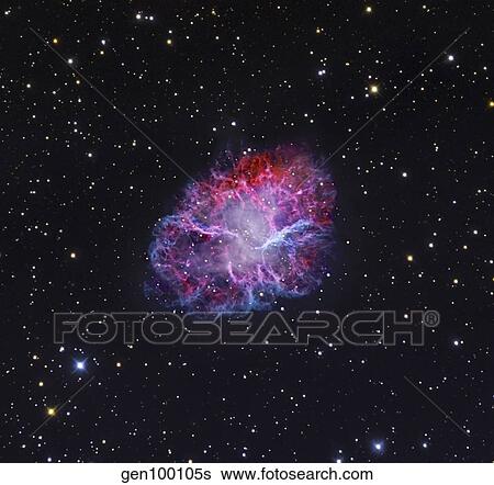The Crab Nebula View Large Photo Image Stock Photograph - The Crab Nebula. Fotosearch