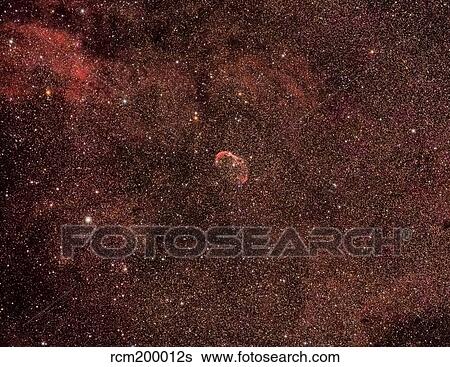 The Crescent Nebula, an emission nebula in the Cygnus constellation. View Large Photo Image Stock Photograph - The Crescent Nebula, an emission nebula in the Cygnus constellation.. Fotosearch