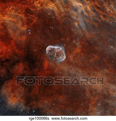 The Crescent Nebula with Soap-Bubble Nebula. View Large Photo Image Stock Photograph - The Crescent Nebula with Soap-Bubble Nebula.. Fotosearch