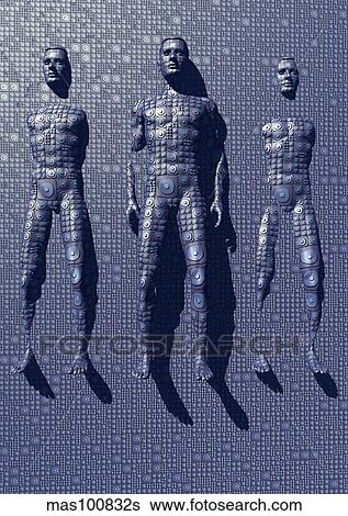 The design and construction of robots and androids. View Large Illustration Stock Illustration - The design and construction of robots and androids.. Fotosearch