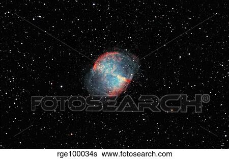 The Dumbbell Nebula View Large Photo Image Stock Photograph - The Dumbbell Nebula. Fotosearch