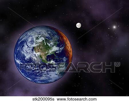 The Earth shown at the outer edges of the known solar system. View Large Illustration Stock Illustration - The Earth shown at the outer edges of the known solar system.. Fotosearch