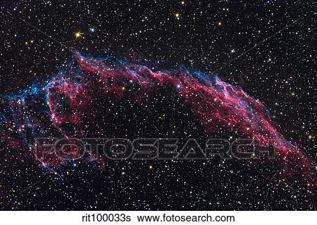The Eastern Veil Nebula View Large Photo Image Stock Photograph - The Eastern Veil Nebula. Fotosearch