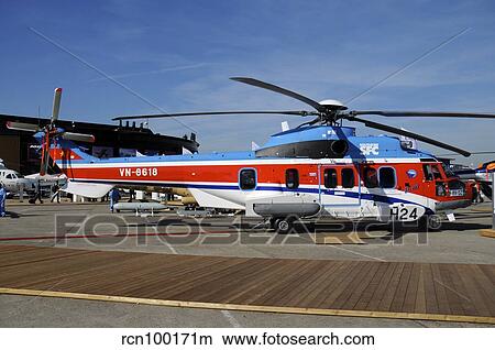 The EC225 Super Puma at Le Bourget Airport, Paris, France. View Large Photo Image Picture - The EC225 Super Puma at Le Bourget Airport, Paris, France.. Fotosearch