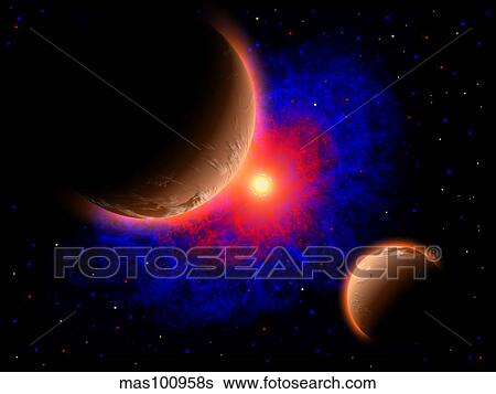 The eye of a nebula, a star at the center of a gaseous nebula. View Large Illustration Stock Illustration - The eye of a nebula, a star at the center of a gaseous nebula.. Fotosearch