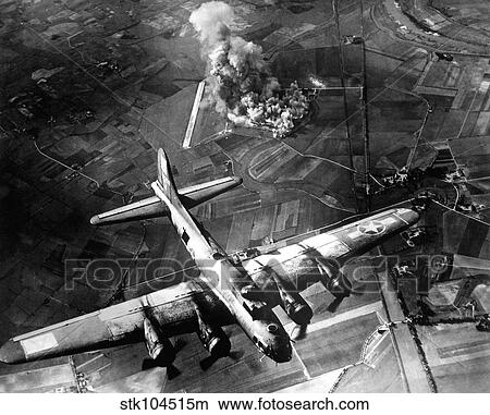 The first big raid by the 8th Air Force on a Focke Wulf plant at Marienburg. View Large Photo Image Picture - The first big raid by the 8th Air Force on a Focke Wulf plant at Marienburg.. Fotosearch