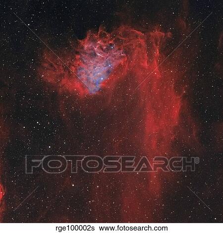The Flaming Star Nebula View Large Photo Image Stock Photograph - The Flaming Star Nebula. Fotosearch