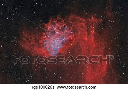 The Flaming Star Nebula View Large Photo Image Stock Photograph - The Flaming Star Nebula. Fotosearch